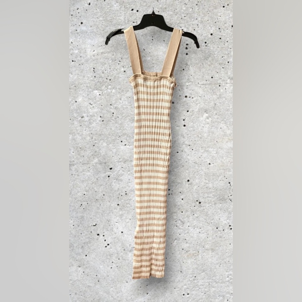 NWT Striped Knit Sleeveless Bodycon Dress - Picture 9 of 15